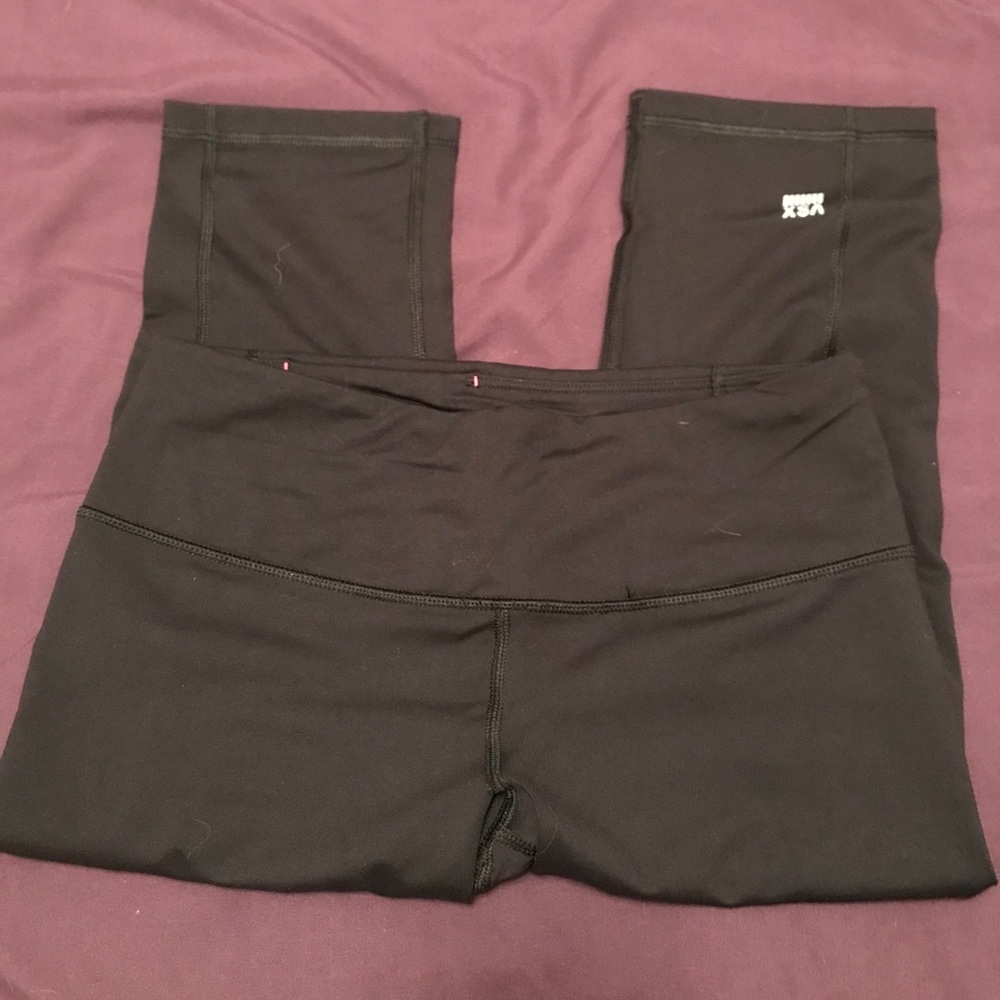 Victoria’s Secret Black Crop Athletic Leggings